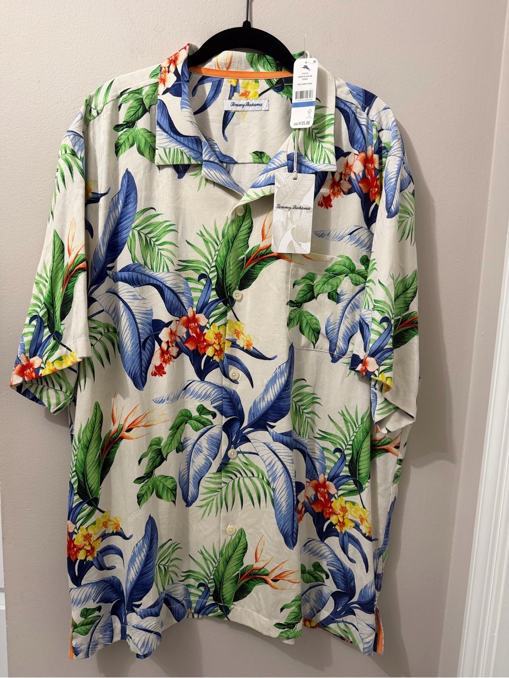 Tommy Bahama Silk Camp Hawaiian Shirt Men Sz XL Garden Of Hope And Courage  NWT